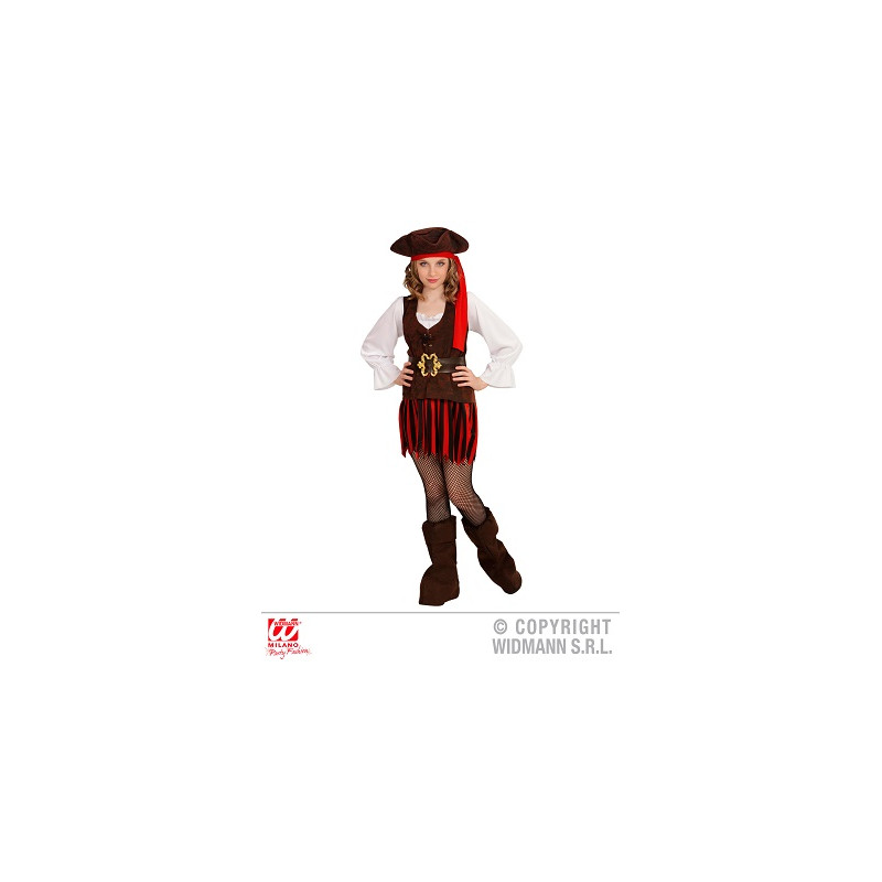 Costume PIRATESSA dei CARAIBI - Tg L 11/13 anni 158 cm
