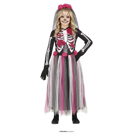 Costume SCHELETRO DIA DE LOS MUERTOS - Tg 10/12 anni