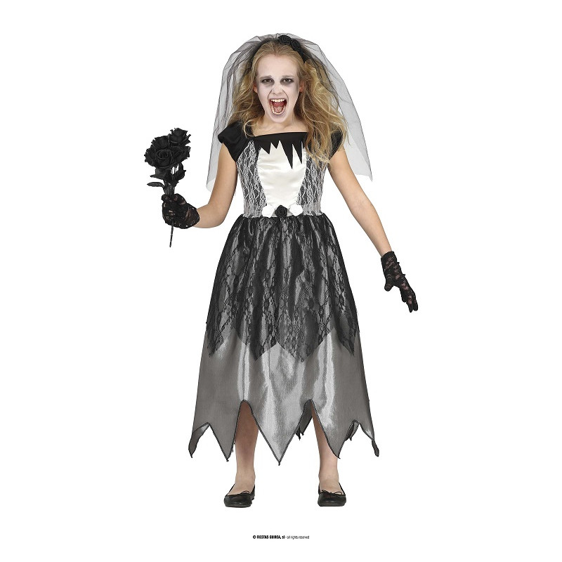 Costume SPOSA CADAVERE - Tg 5/6 anni