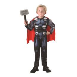 Costume THOR Deluxe con muscoli - Tg 7/8 anni 128 cm