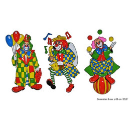 Deco Clown 60 cm - 3 mod ass