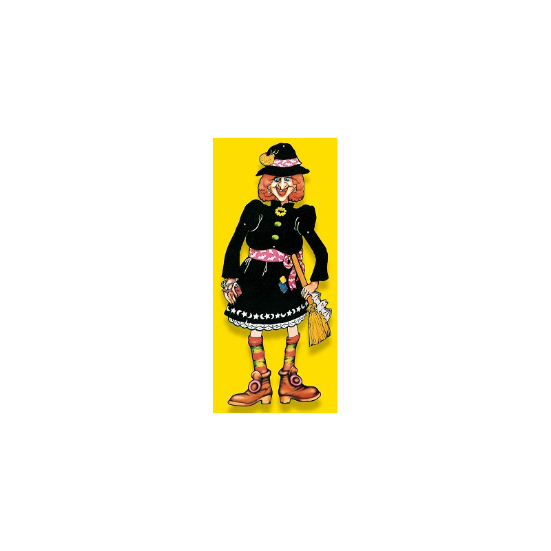 Deco Strega Befana in carta d'appendere 120 cm