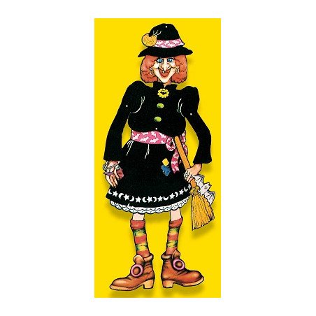 Deco Strega Befana in carta d'appendere 120 cm
