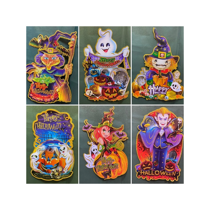 Decorazione Halloween a rilievo in cartoncino