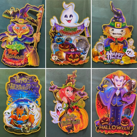 Decorazione Halloween a rilievo in cartoncino