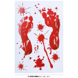 Decorazioni Vetrofania Piedi sangue 25x35 cm