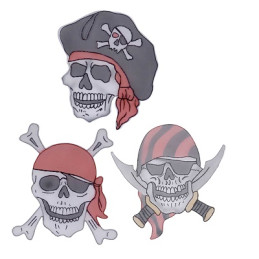 Decoro Pirata Teschio in stoffa 50x50