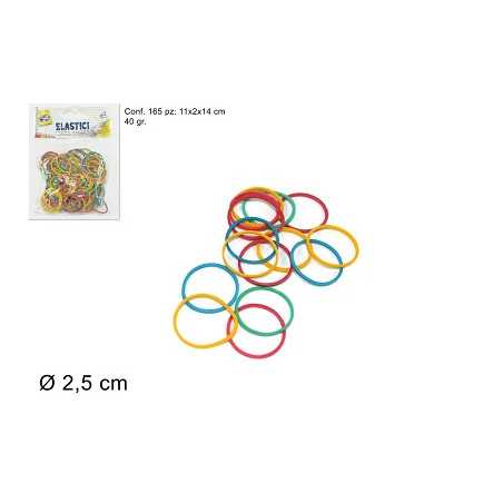 Elastici 165 pezzi diam 2,5 cm
