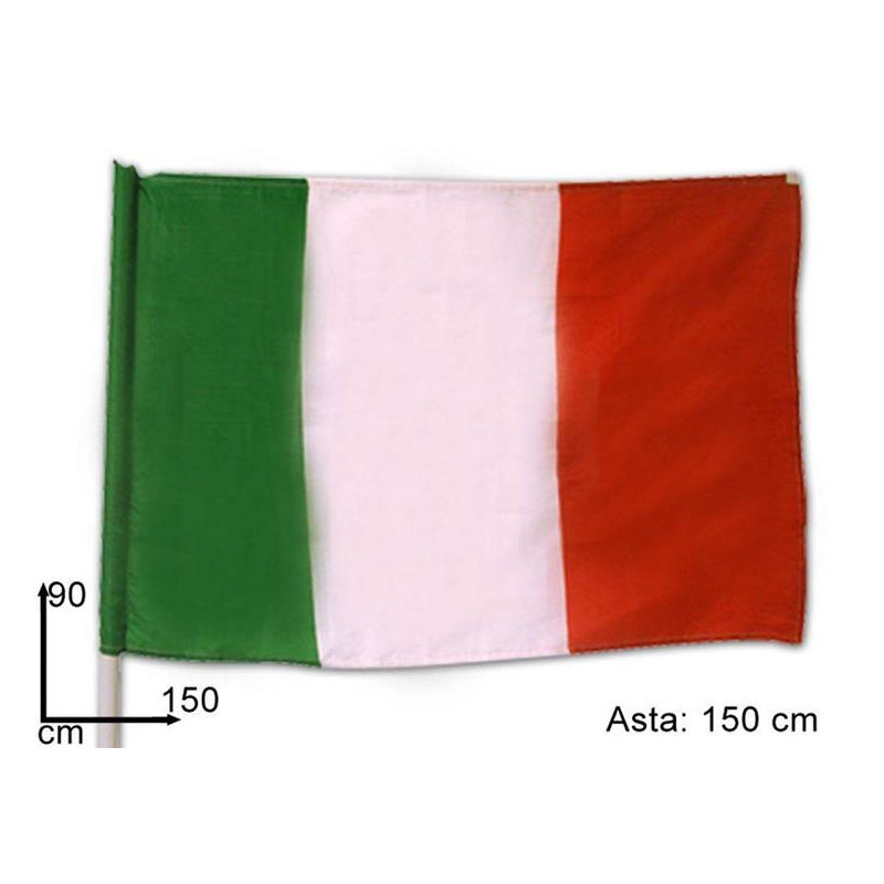 Bandiera 90x150 ITALIA con asta