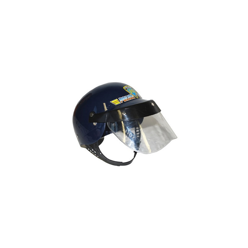 Elmetto Poliziotto Blu' con visiera