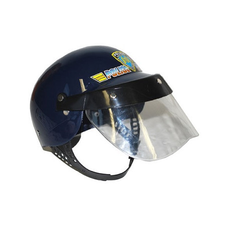 Elmetto Poliziotto Blu' con visiera