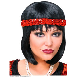 Fascia Charleston Rossa con pajlettes