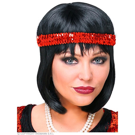 Fascia Charleston Rossa con pajlettes