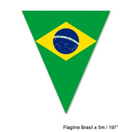 Festone 10 Bandiere BRASILE 5 mt