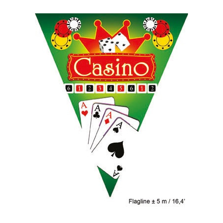 Festone 10 Bandiere CASINO' 5 mt