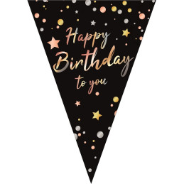Festone 10 Bandiere HAPPY BIRTHDAY 5 mt