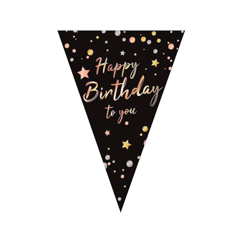Festone 10 Bandiere HAPPY BIRTHDAY 5 mt