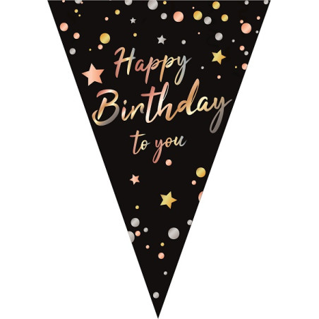 Festone 10 Bandiere HAPPY BIRTHDAY 5 mt