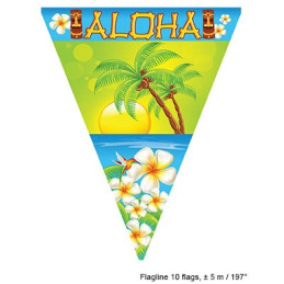 Festone 10 Bandiere HAWAI 5 mt