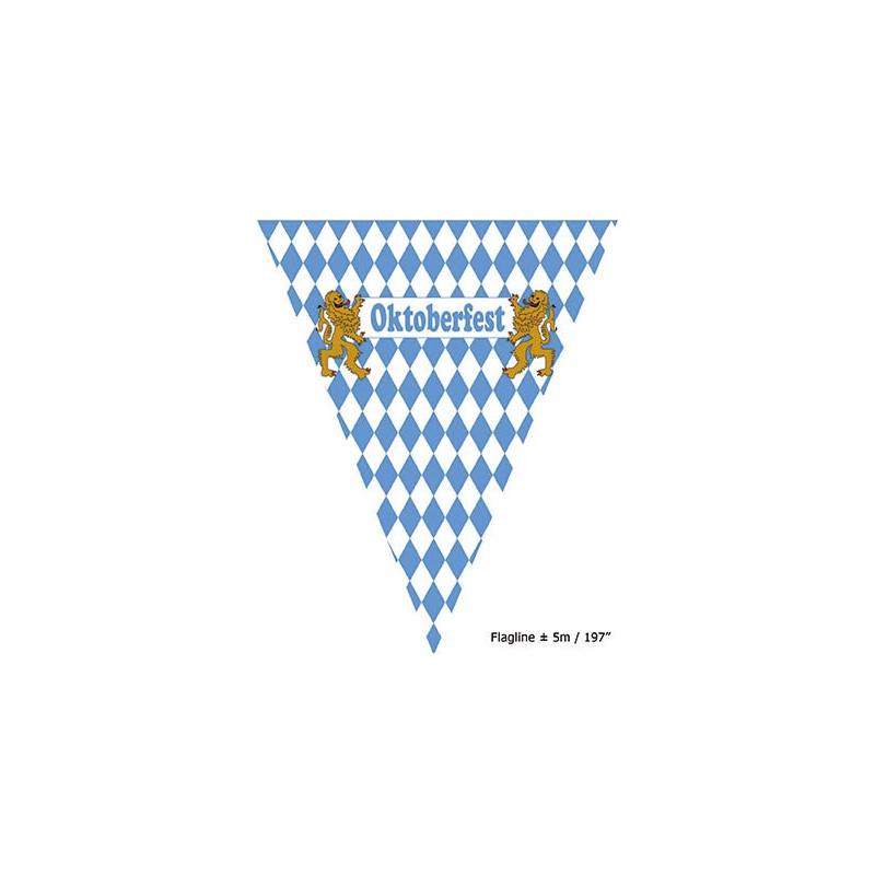 Festone 10 Bandiere OKTOBERFEST 5 mt