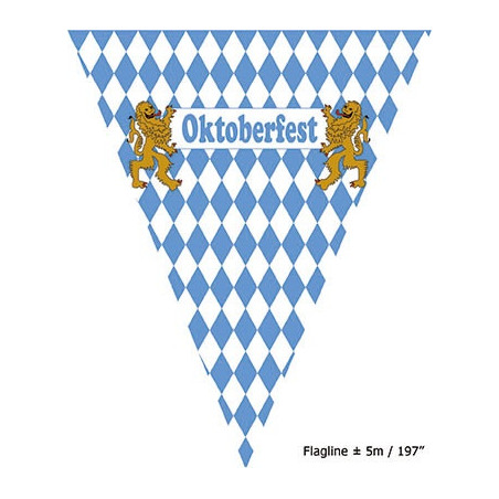 Festone 10 Bandiere OKTOBERFEST 5 mt