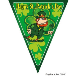Festone 10 Bandiere SAN PATRICK 5 mt
