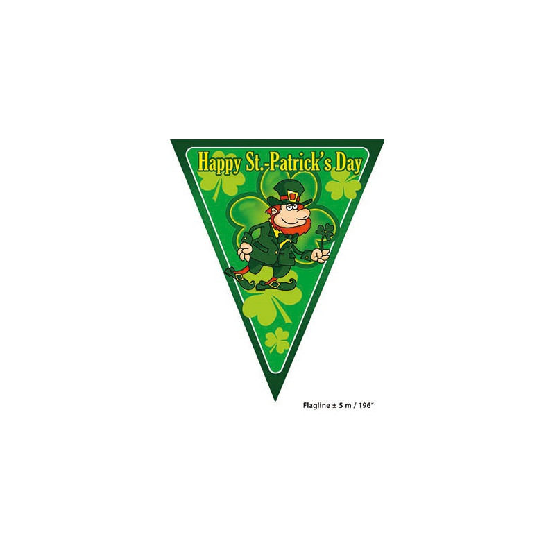 Festone 10 Bandiere SAN PATRICK 5 mt