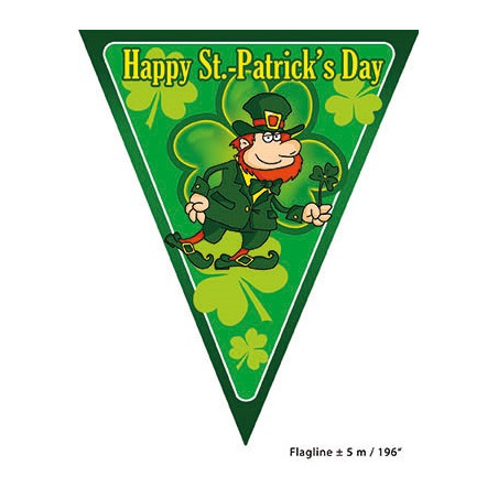 Festone 10 Bandiere SAN PATRICK 5 mt