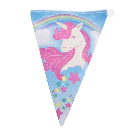 Festone 10 Bandiere UNICORNO 5 mt