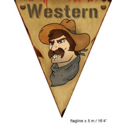 Festone 10 Bandiere WESTERN 5 mt