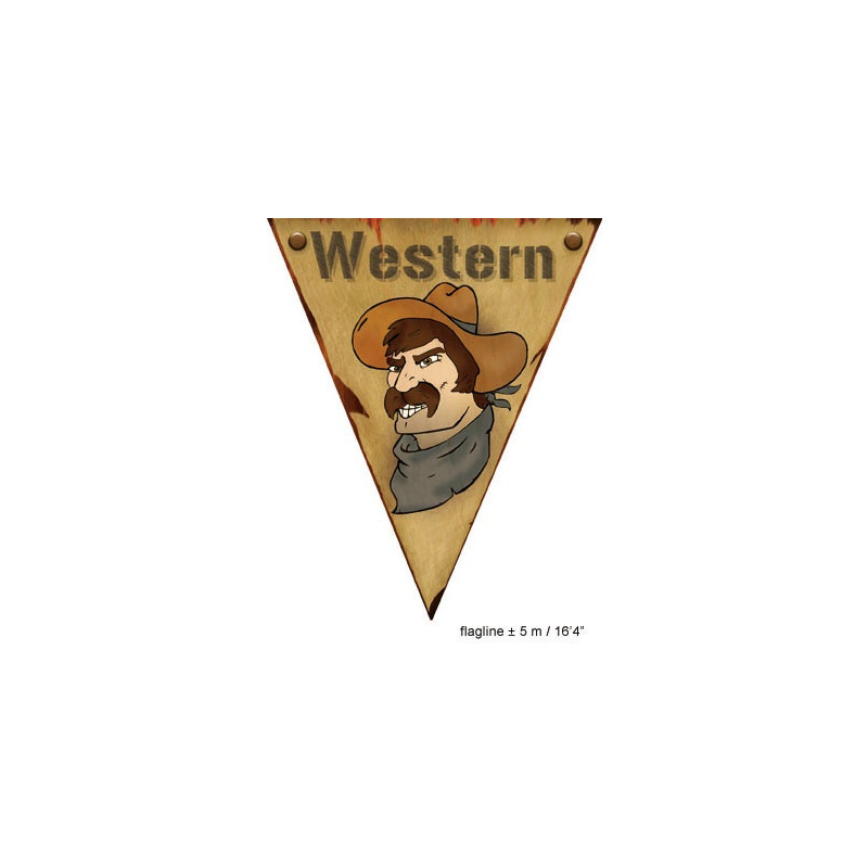 Festone 10 Bandiere WESTERN 5 mt