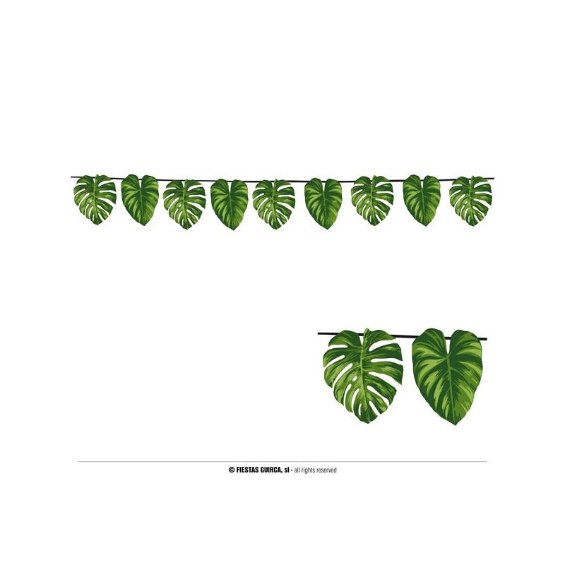 Festone 15 Foglie Hawai Tropicale 3 mt