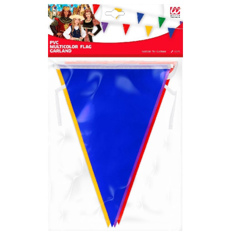 Festone 20 Bandiere COLORATE 10 mt