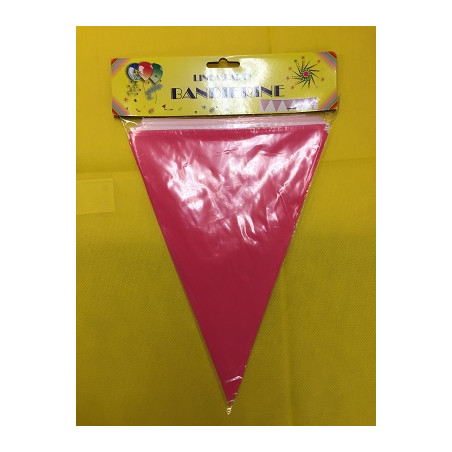 Festone 20 Bandiere Rosa 10 mt