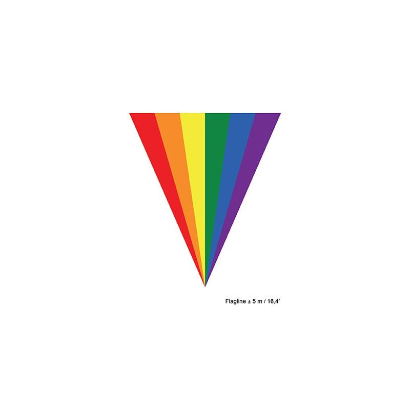 Festone Bandiere PACE ARCOBALENO 5 mt