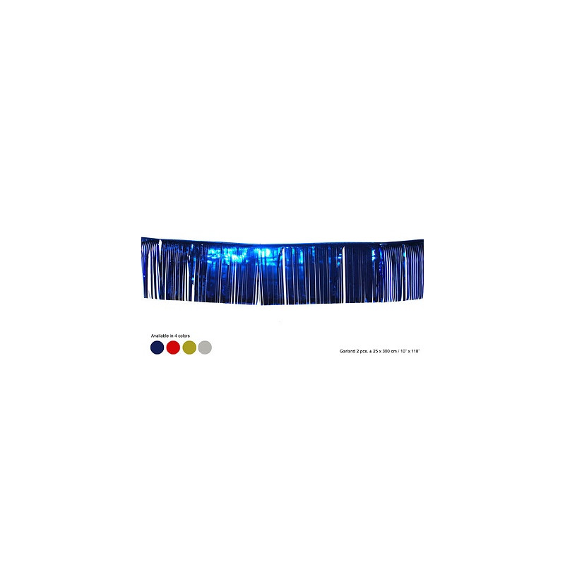 Festone Frange metalliz col ass 25x300 cm (cf. 2 pz)