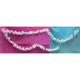 Festone Hawai Fiori Bianchi 3 mt