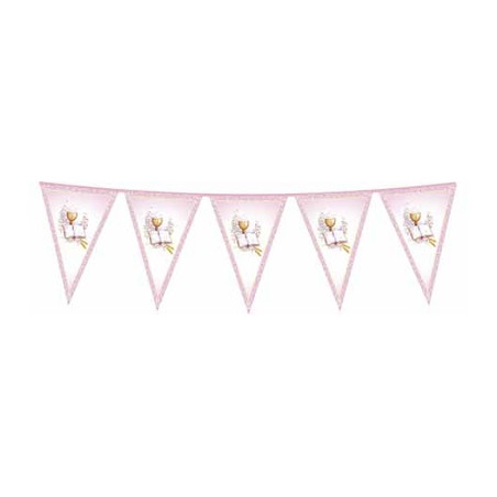 Festone Prima Comunione Rosa