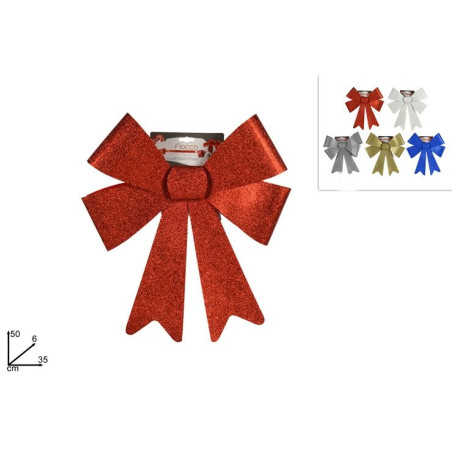 Fiocco Glitterato 35x50 cm - 5 col ass