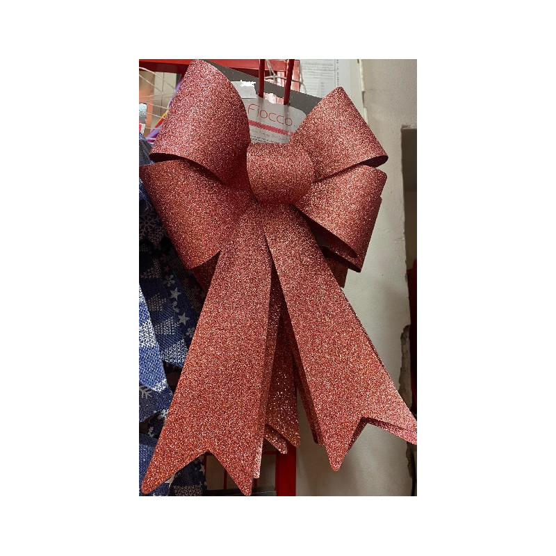 Fiocco Glitterato Rosa 38x22 cm