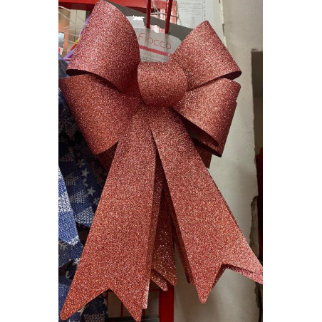 Fiocco Glitterato Rosa 38x22 cm