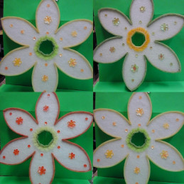 Fiore da appendere con pajlettes 40 cm