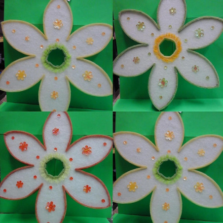 Fiore da appendere con pajlettes 40 cm