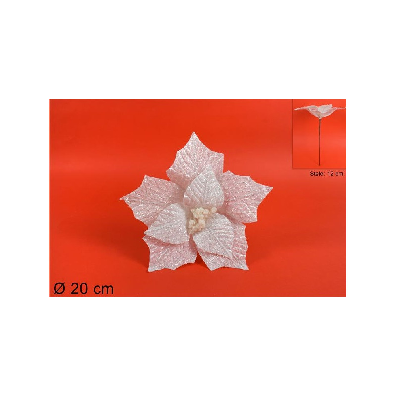 Fiore Stella di Natale Bianco 12 cm