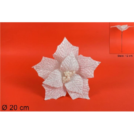 Fiore Stella di Natale Bianco 12 cm