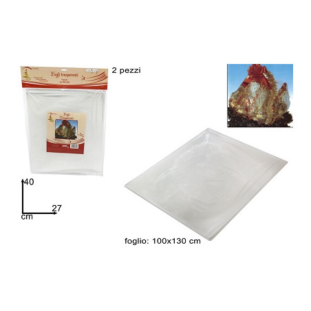 Foglio Trasparente Cellofan 100x130 cm (cf. 2 pz)