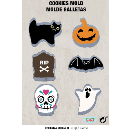 Formine Biscotti Halloween 26x23 cm in metallo (cf. 6 pz)
