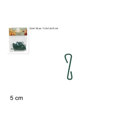 Ganci Verdi per palline albero (cf. 50 pz)