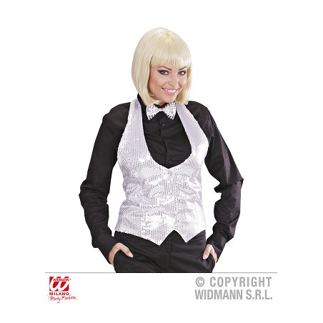 Gilet ARGENTO Donna in Pajlettes - Tg M 44/46