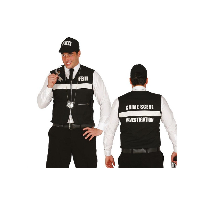 Gilet FBI con cappello - Tg L 52/54